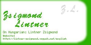 zsigmond lintner business card